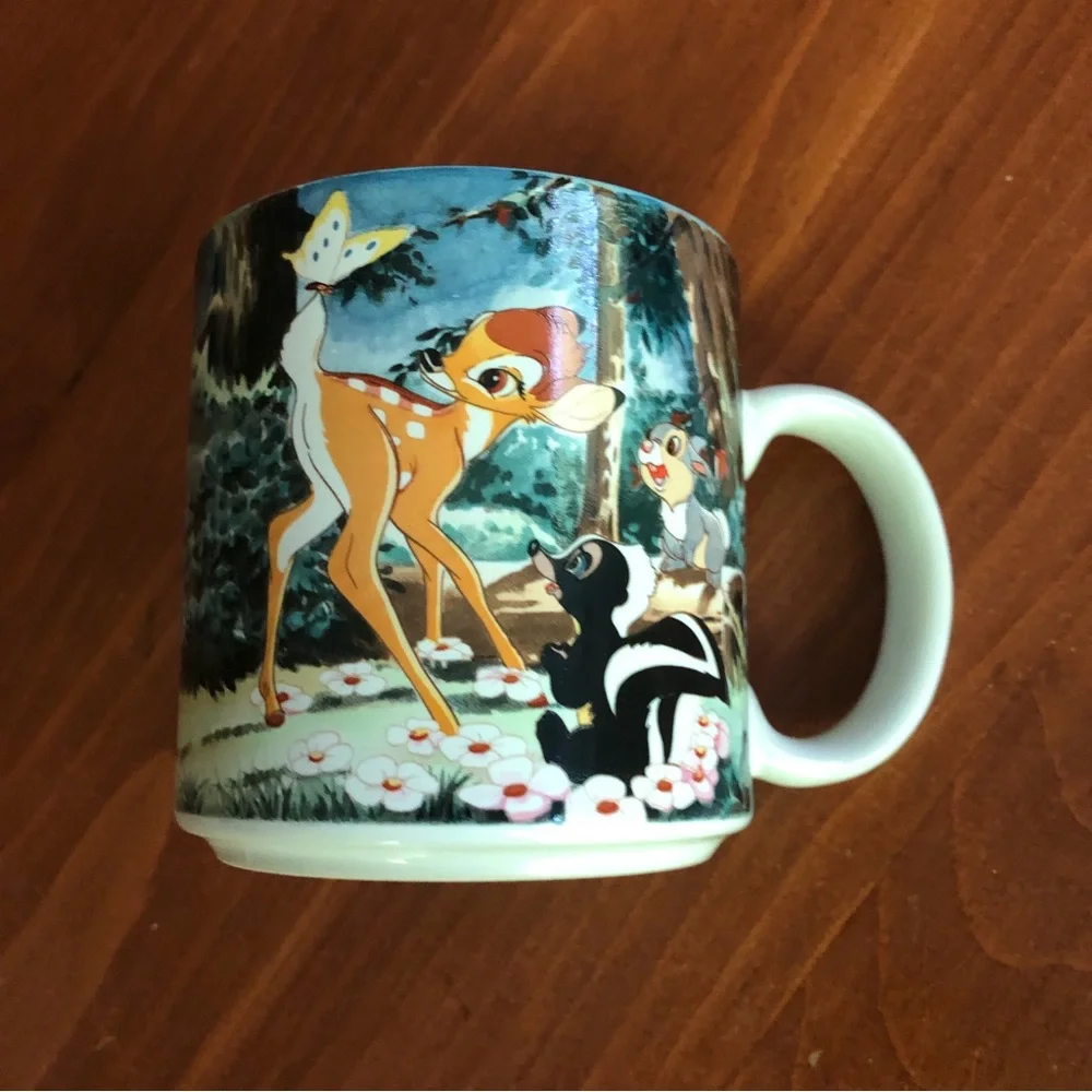 Set of Two Vintage Disney Mugs- The Jungle Book and Bambi